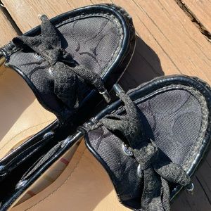 Coach Black Flats
